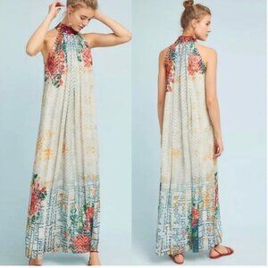 Anthropologie BHANUNI by Jyoti Marilla Maxi Halter Medium Petite Multicolor